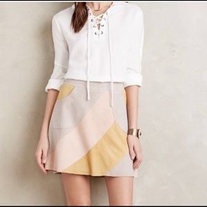 HD in Paris Colorblock Suede Mini Skirt
